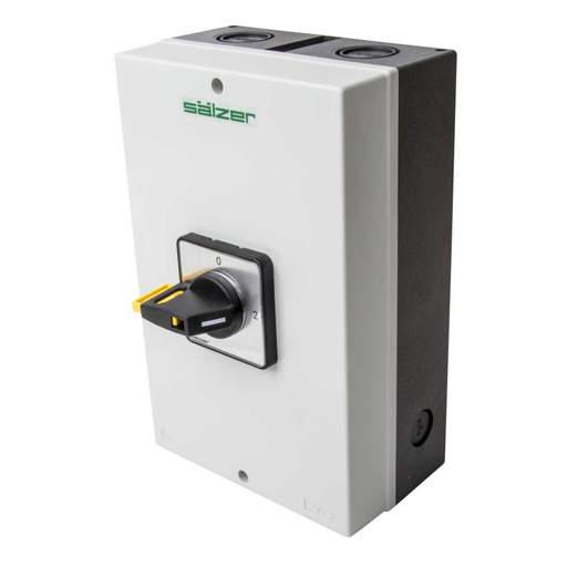 Salzer 32A 2 Pole Surface Mounting 3 Position Changeover Switch IP66