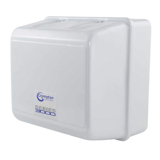 Crompton 6kW Enclosed Steel Contactor 4 Normally Open Contacts and Neutral 230V Coil