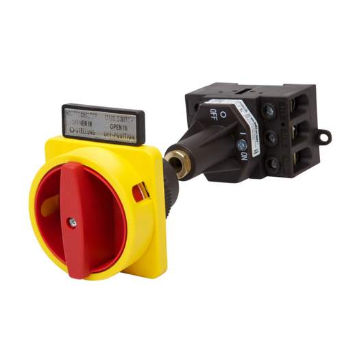 Salzer 63A 3 Pole Rear Mounting Metal Shaft Door Interlocked Isolator IP66