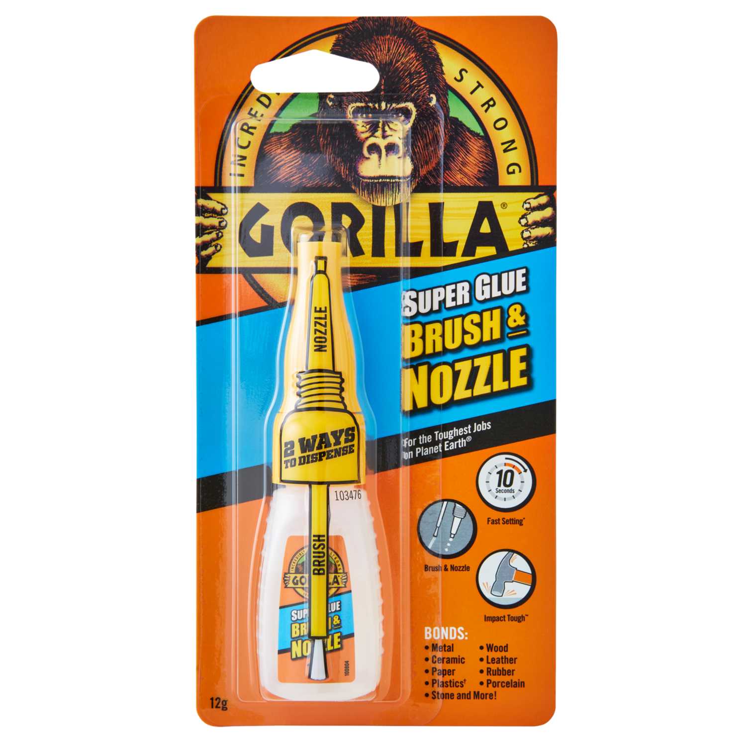 Gorilla Super Glue Brush and Nozzle 12g (4044501) CEF