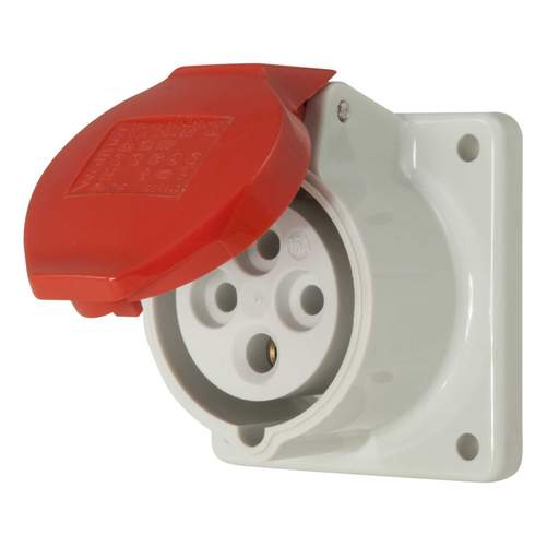 Walther 16A 3 Pin + Earth 415V Panel Mounted Socket IP44