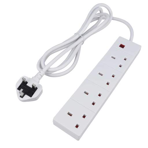 F4P 13A 2m 4 Gang Extension Lead with Neon