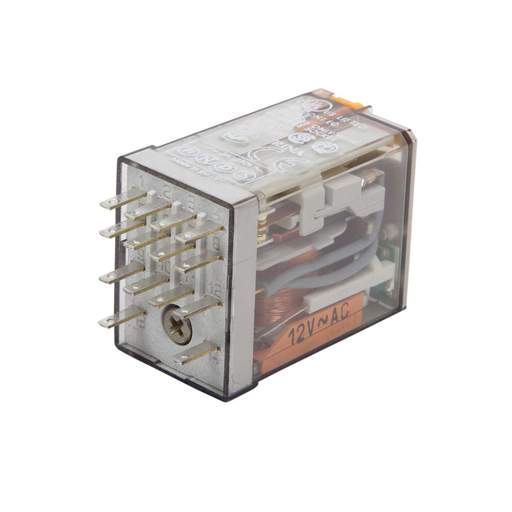 Finder 14 Pin 12V AC 7A 4 Pole Mini Plug In Relay complete with LED and Flag Indication