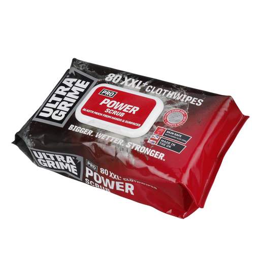 UltraGrime Pro XXL+ Power Scrub Cleaning Wipes (Pack of 80)