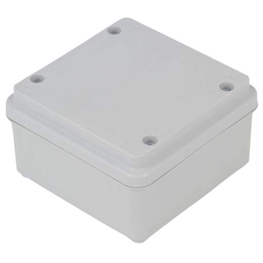 MCG 100mm x 100mm x 55mm PVC Adaptable Box with 5 Way Terminal Strip Grey IP65