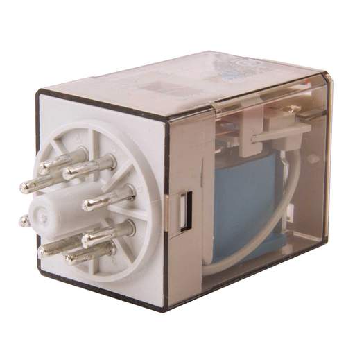 Finder 8 Pin 48V DC 10A 2 Pole Octal Base Plug In Relay complete with Flag Indication