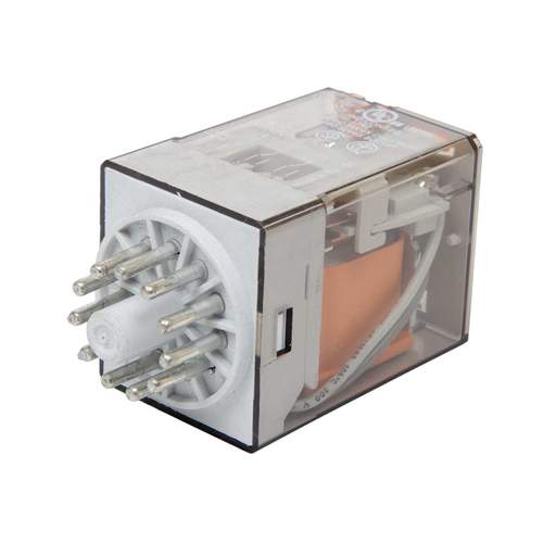 Finder 11 Pin 24V AC 10A 3 Pole Octal Base Plug In Relay complete with Flag Indication