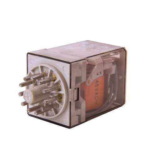 Finder 11 Pin 48V AC 10A 3 Pole Octal Base Plug In Relay complete with Flag Indication