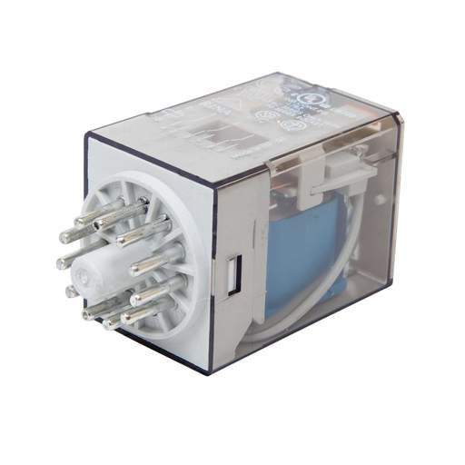 Finder 11 Pin 24V DC 10A 3 Pole Octal Base Plug In Relay complete with Flag Indication