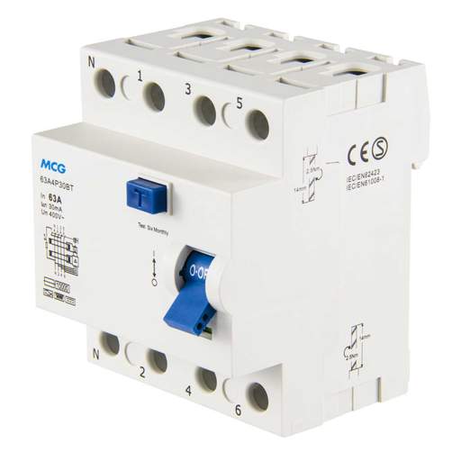 MCG 63A 4 Pole 30mA Type B RCD