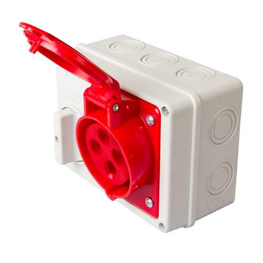 MCG 32A 3P+E 415V Horizontal Interlocked Switched Socket IP44