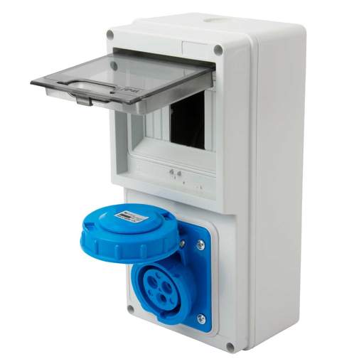 MCG 16A 2 Pin+ Earth 230V Socket with RCD Compartment IP65