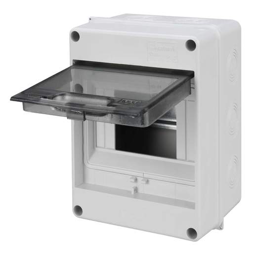 MCG 5 Module Insulated Enclosure with Snap Closing Tinted Window and DIN Rail