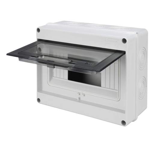 MCG 8 Module Insulated Enclosure with Snap Closing Tinted Window and DIN Rail