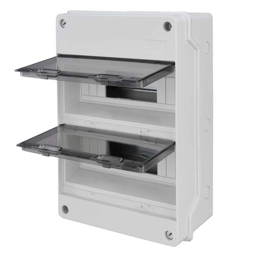 MCG 24 Module Insulated Enclosure with Snap Closing Tinted Window and DIN Rails