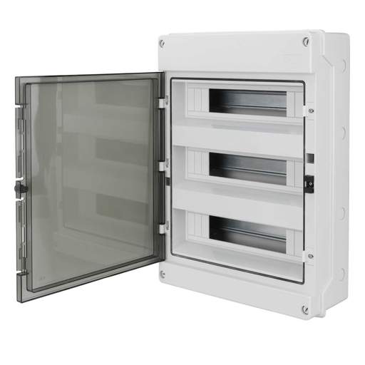 MCG 48 Module Insulated Enclosure with Snap Closing Tinted Window and DIN Rails