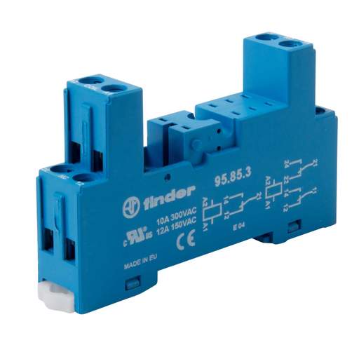 Finder 8 Pin Plug In Miniature Relay Base for 4052 / 4061 Relays