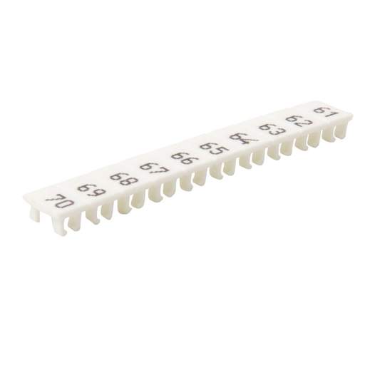 Wieland 61-70 Numbered Marker Strips for WK4U Terminals (Pack of 25 Strips)