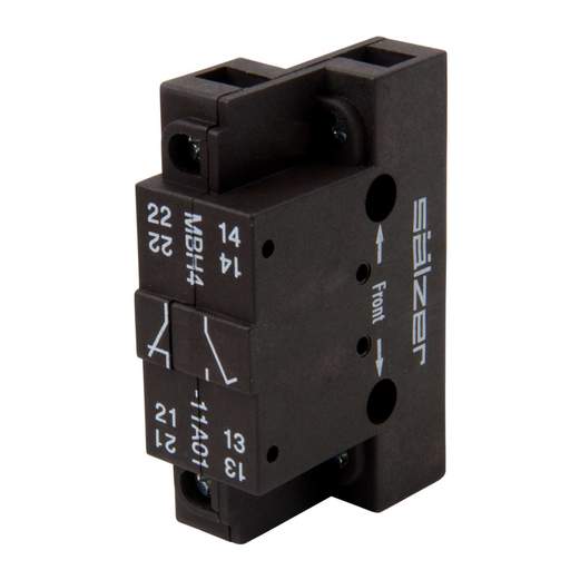 Salzer 1 Normally Open 1 Normally Closed Side Mount Auxiliary for 63-100A for the APM Switches Only