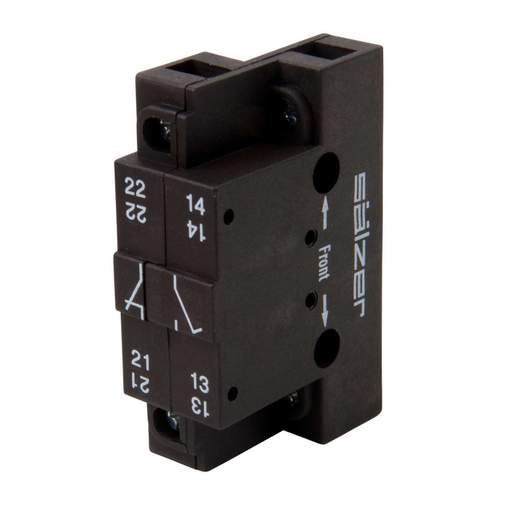 Salzer 1 Normally Open 1 Normally Closed Side Mount Auxiliary for 20-40A for the APM Switches Only