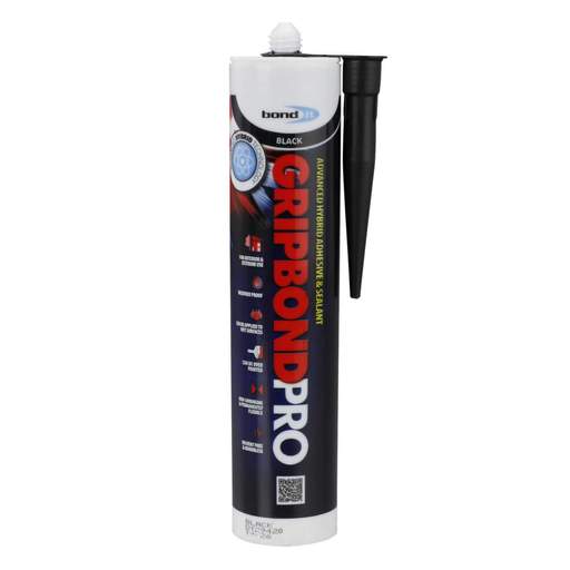 Bond-it Gripbond Pro Hybrid Sealant and Adhesive Black 310ml