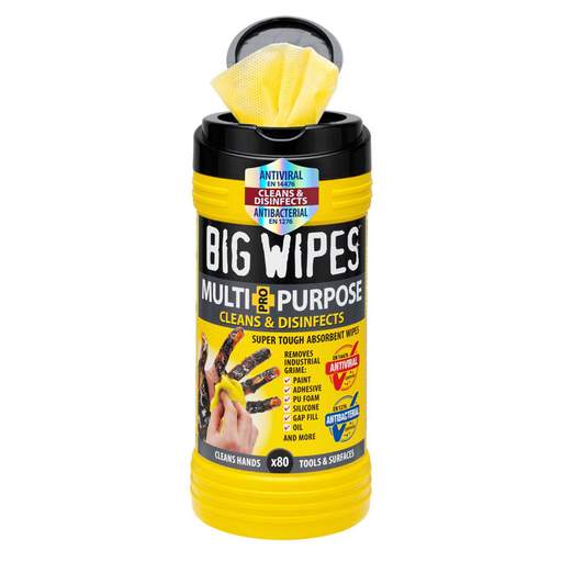 Big Wipes 80 Multi-Purpose Antiviral Pro+ Wipes