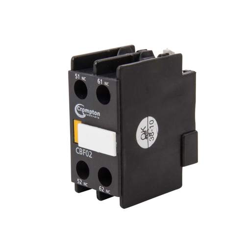 Crompton Top Mount Auxiliary 2 Normally Closed - 10A Maximum Rated