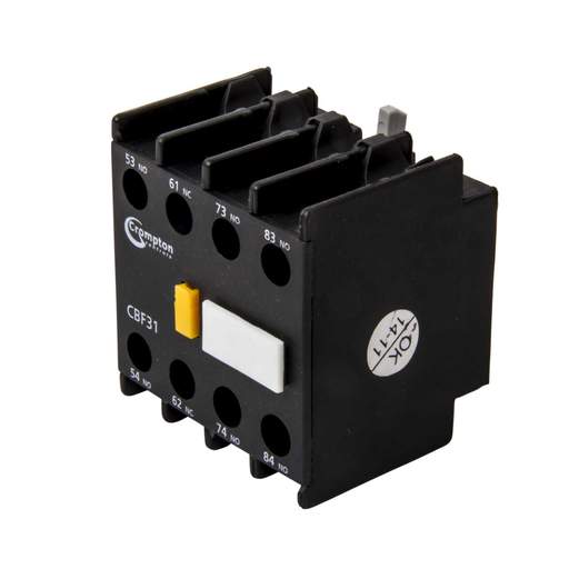 Crompton Top Mount Auxiliary 10A 3 NO + 1 NC Contacts