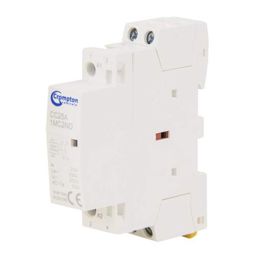 Crompton 25A 2 Pole 230V 1 Modular Contactor 2 NO Contacts