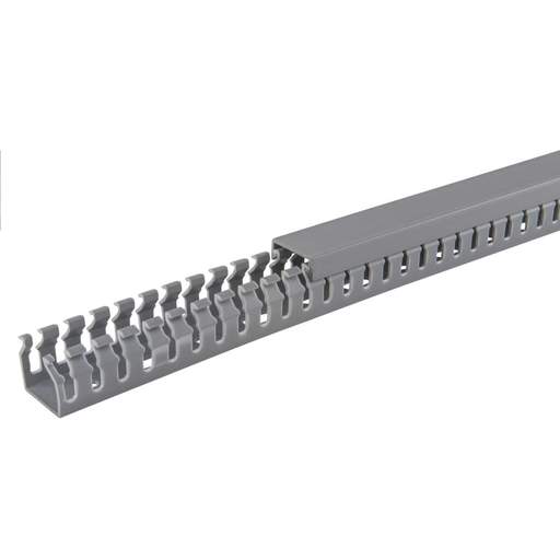MCG 25mm x 25mm Open Slotted Trunking Grey (2m Length)