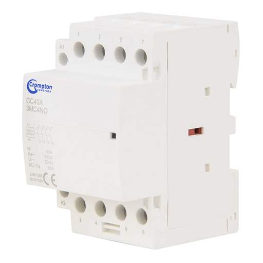 Crompton 40A 4 Pole 230V 3 Modular Contactor 4 NO Contacts