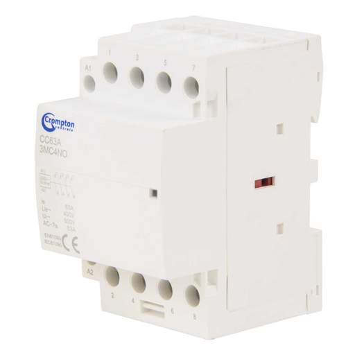Crompton 63A 4 Pole 230V 3 Modular Contactor 4 NO Contacts