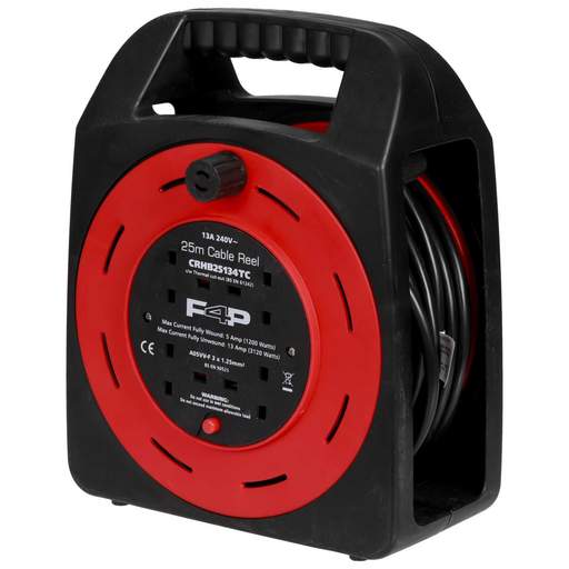 F4P 13A 25m 230V 4 Gang Cable Reel