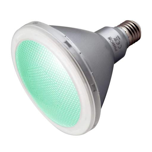 Fusion 8W ES PAR38 LED Non Dimmable IP65 Lamp Green