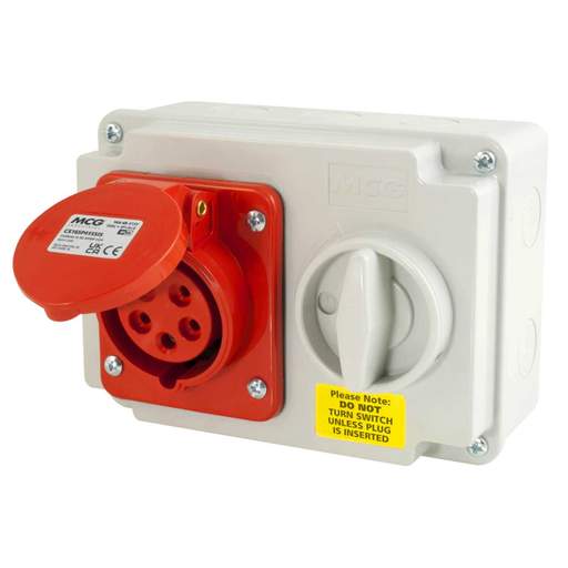 MCG 16A 3P+N+E 415V Interlocked Switched Socket IP44
