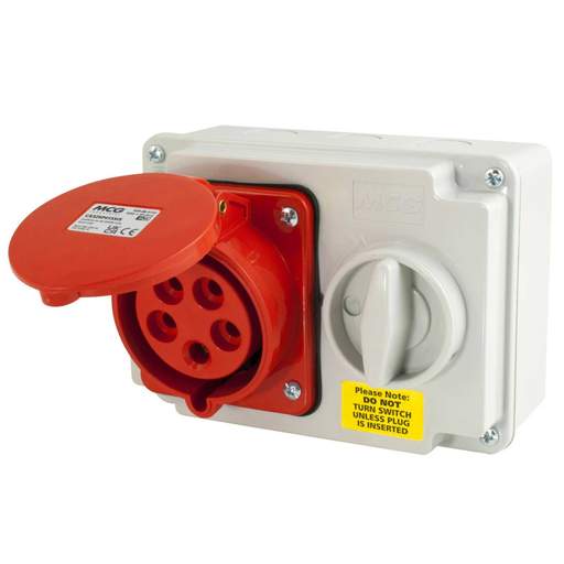 MCG 32A 3P+N+E 415V Interlocked Switched Socket IP44