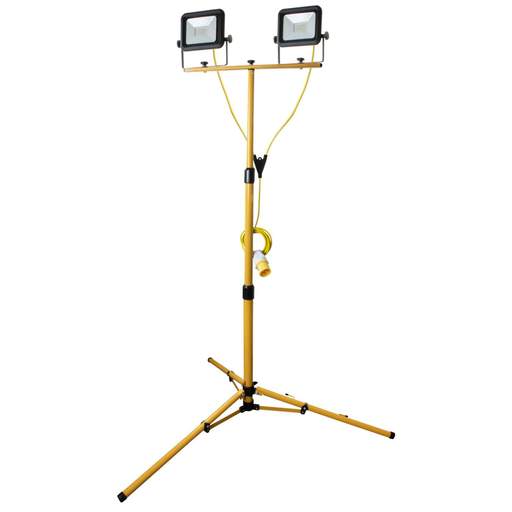 MCG 20W 110V LED Twin Tripod Site Light