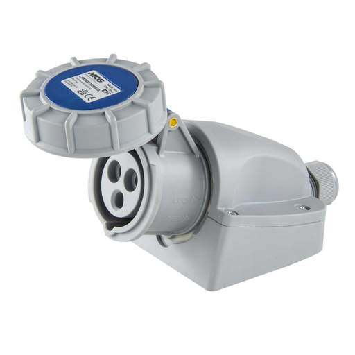 MCG 16A 2P+E 230V Wall Mounted Socket IP67 (CXN163P240W67A) | CEF