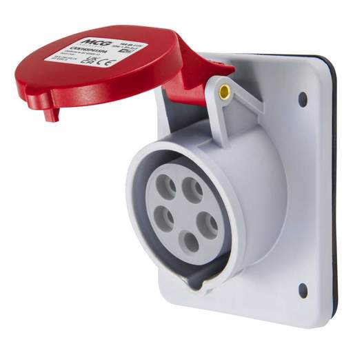 MCG 16A 3P+N+E 415V Panel Mounted Socket IP44