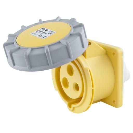 MCG 32A 2 Pin + Earth 110V Panel Mounted Socket IP67