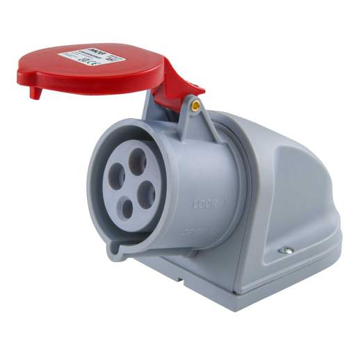 MCG 32A 3P+E 415V Wall Socket IP44 c/w 25mm Gland