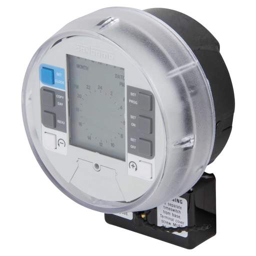 Sangamo 20A 4 Pin 7 Day Digital Round Pattern Time Switch 48 On / Off Battery Reserve