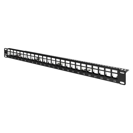 Emitex 1U 24 Port Keystone Patch Panel Frame