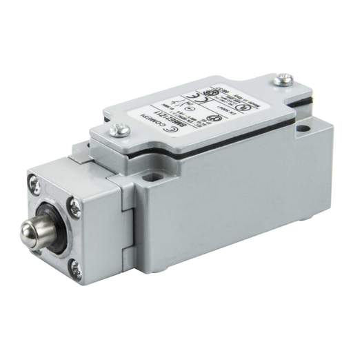 MCG Standard Plunger Limit Switch with 1 Normally Open and 1 Normally Closed Contact Block - Metal Body