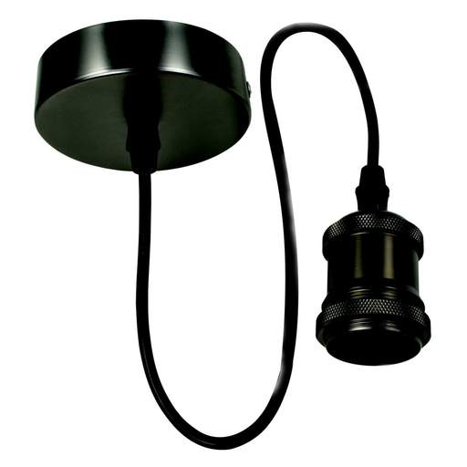 Fusion ES/E27 Decorative Pendant Black