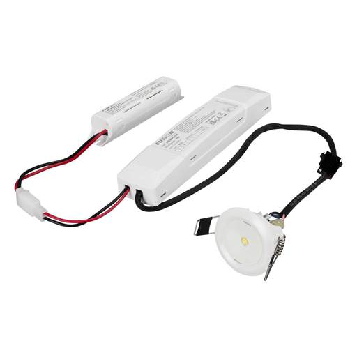 Fusion 1W LED Non-Maintained Self Test Emergency Downlight White