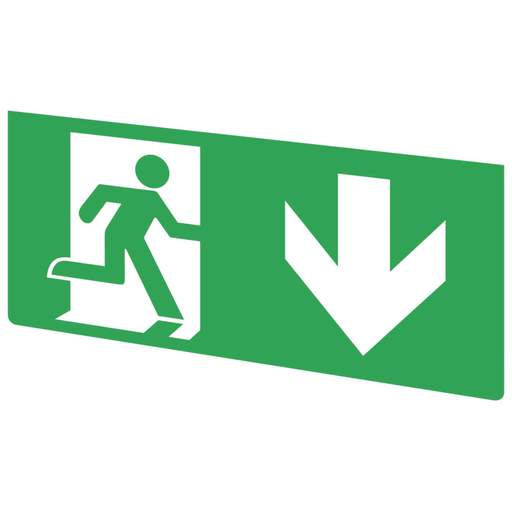 Fusion Arrow Down Legend for FE3EB Emergency Exit Box