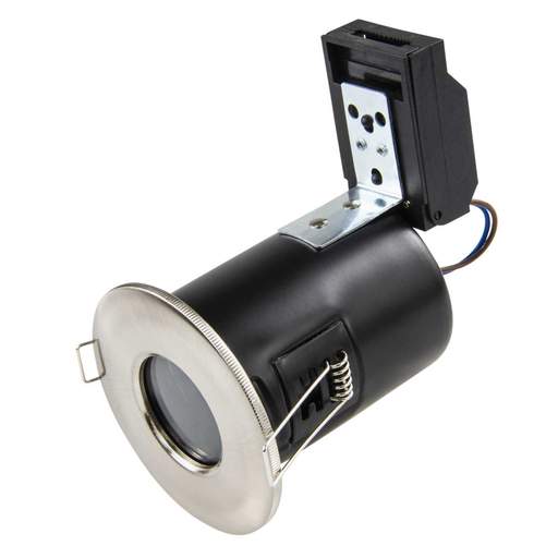 Fusion 50W GU10 Fire Rated Downlight IP65 Satin Nickel
