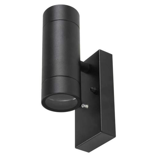Fusion GU10 Up / Down Wall Light with Photocell Black (FWLUDBPC) | CEF