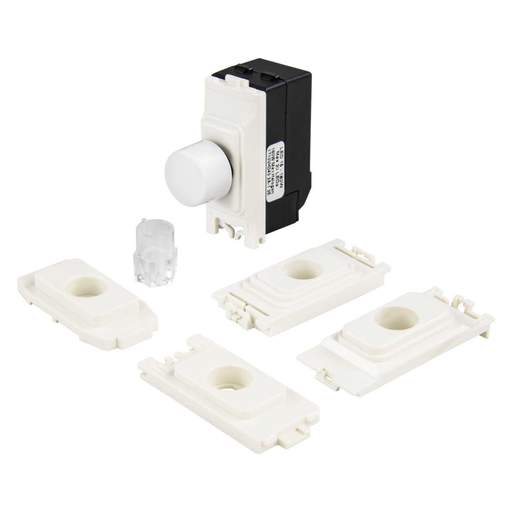 Varilight 2 Way 180W Push On / Off Rotary LED Dimmer Module for Grid Plates